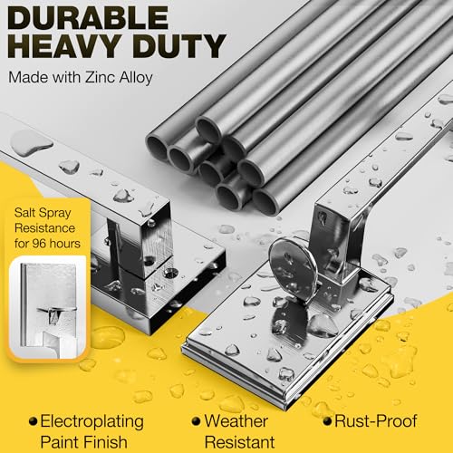 Image of Kolet Front Door Handle, Handle Set with No Lock, Exterior Entry Door Handle, Heavy Duty Zinc Alloy, Reversible for Right & Left Opening, Deadbolt Not Included, Satin Nickel