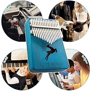 Olycism Kalimba Piano à pouce 17 touches Thumb Piano Start Kits Piano à Doigt Portable avec Instructions D'étude et… – Image 6