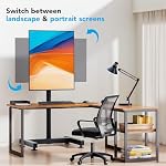 AX WABER TV Floor Stand for 13-50 inch Screens Holds up to 77lbs, Tilting and Height Adjustable Monitor Floor Stand Mount,Tall Standing TV Stand for Bedroom, Dorm Room, Office, Max VESA 200x200mm