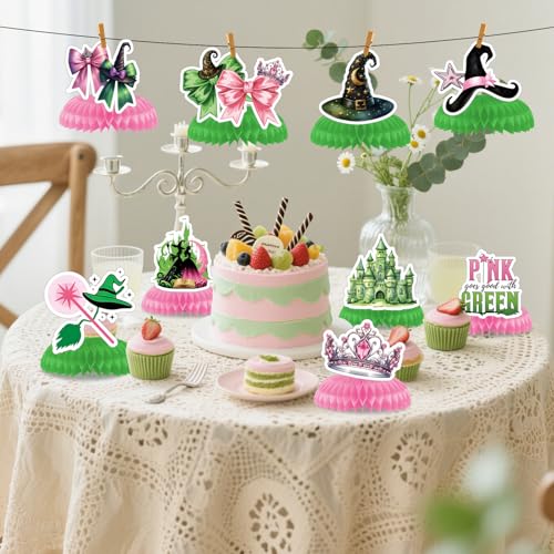 Centros de mesa de bruja de doble cara estables para decoración de cumpleaños 6