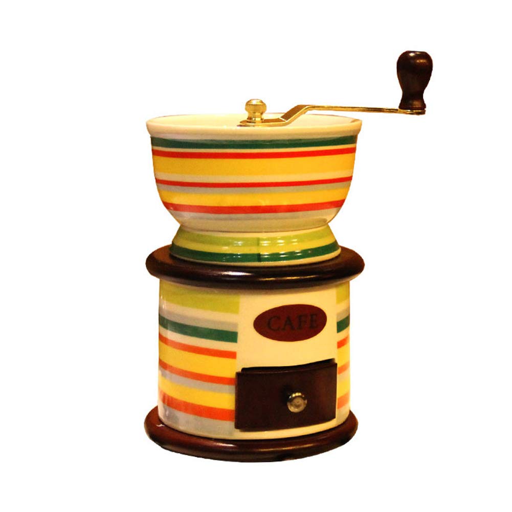 Moulin à café rétro en céramique et mini broyeur manuel portable pour la cuisine
