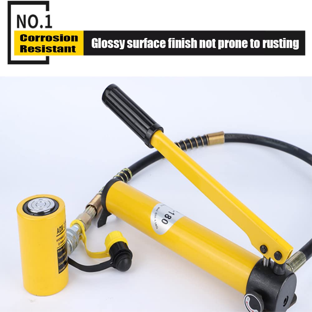 Podnośnik 10 ton z pompą hydrauliczną, krótki podnośnik stalowy z ręcznym zestawem do naprawy pompy hydraulicznej