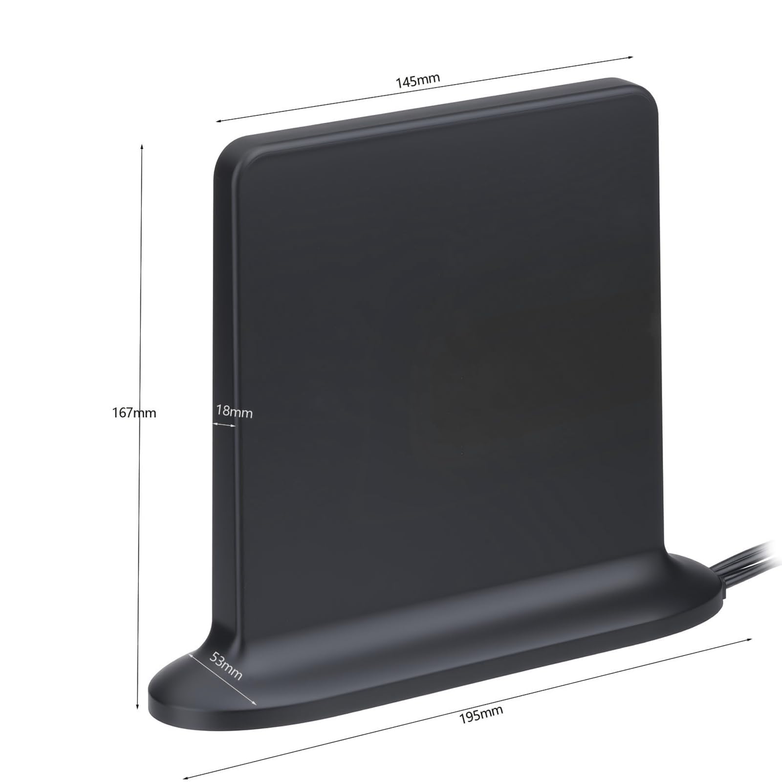 Eightwood Antenna 5G 4 in 1 MIMO base magnetica a raggio rotondo, 10dBi 600-4900MHz (n78/n77) impermeabile spina SMA con 4 adattatori TS9, cavo da 3 m per router 5G 4G LTE (Netgear, Huawei, ZTE)