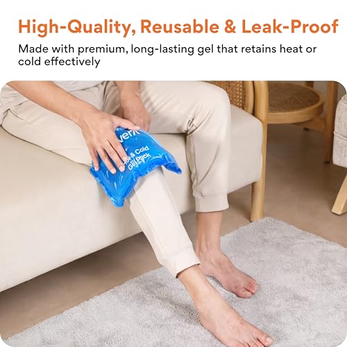 Image of FOVERA Reusable Hot & Cold Pack for Muscle Pain Relief & Injury | Ideal for Back, Shoulder & Hip | Long-Lasting Hot & Cold Therapy (Large - 7 x 13 Inch, Without Cover)