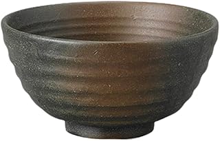 Yamashita Kogyo 753366331 Rice Bowl, Black, Iga Chafuki, Small, 4.4 x 2.4 inches (11.2 x 6 cm)