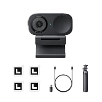 Insta360 Link 2C Pack Treppiede Nero- Webcam 4K per PC/Mac, Sensore da 1/2"