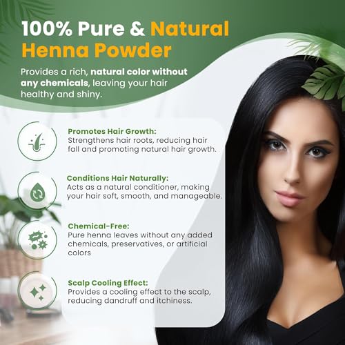 Image of Leaf & Nectar Natural Hair Dye Combo - Henna + Indigo Powder | 100% Pure & Chemical-Free | (180g + 180g = 360gm Total)