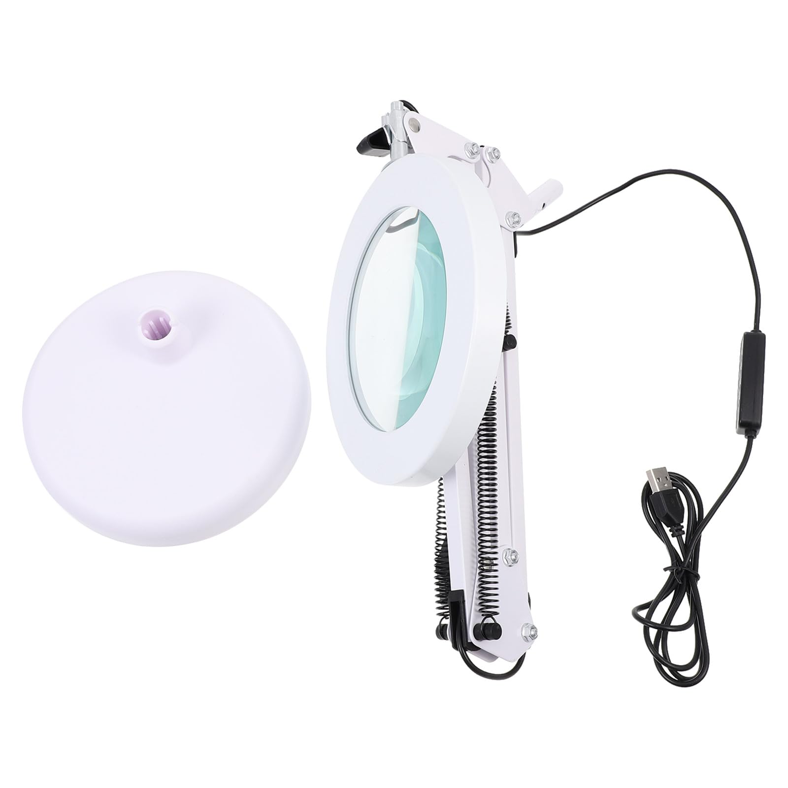 LED Vergrößerungslampe mit Augenschutz Weiße LED Tischleuchte für Maniküre und Schmuckherstellung Faltbare Leselampe mit USB Anschluss