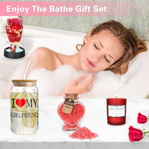 Valentines-Day-Gifts-for-Her6PCS-Romantic-Gift-SetGifts-for-GirlfriendIncludes-12oz-wine-tumblerValentines-RoseThanks-CardSockscented-candlebath-salt-for-WomenMomSisterWifeGirlfriend-Gifts Valentines Day Gifts for Her6PCS Romantic Gift SetGifts for GirlfriendIncludes 12oz wine tumblerValentines RoseThanks CardSockscented candlebath salt for WomenMomSisterWifeGirlfriend Gifts
