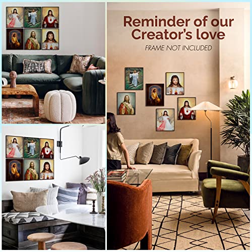 97 Decor Jesus Pictures For Wall - Jesus Poster Of Christ, Jesus Wall Art Prints, Catholic Sacred Heart Of Jesus Wall Decor, Religious Lds Pictures Of Jesus God Portrait Paintings (8X10 Unframed) #TOP2