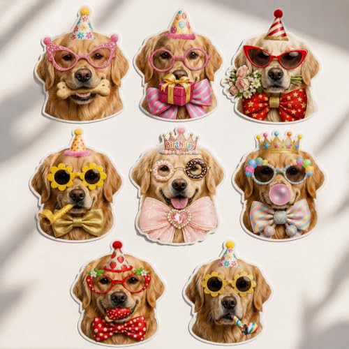 Image of Golden Retriever Birthday Banner, Dog Party Decorations Garland