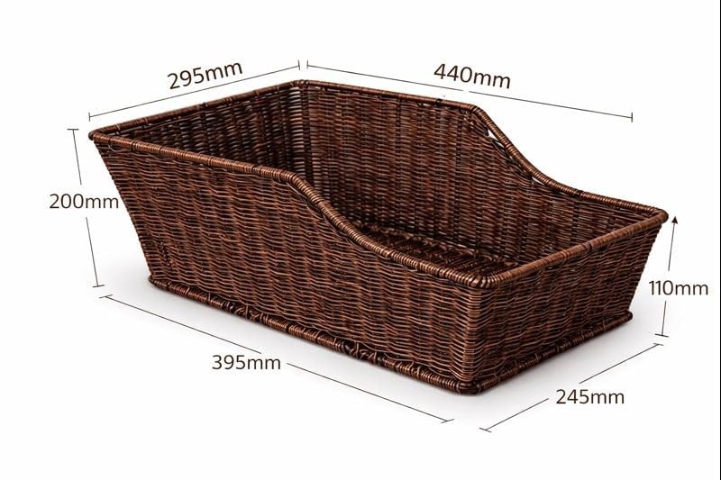 LTJ 030017 HR Fahrradkorb Kunststoff Rattan Gepäckträgerkorb