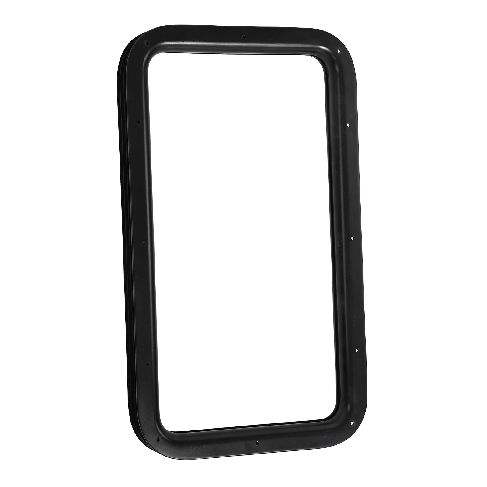 Fockety Fenêtre de Porte d'entrée pour VR (12 po L x 21 po H) avec Cadre Noir, Verre Opaque dépoli, Remplacement de fenêtre pour Caravane, remorque de Voyage ou Camping-Car