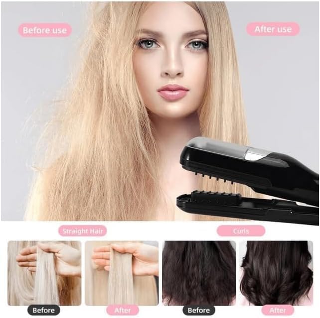 Image of Cordless Split End Hair Trimmer Machine | Rechargeable Electric Split Ends Remover Tool for Dry, Damaged, Curly, Frizzy Hair | 2-in-1 Automatic Split End Cutter for Men & Women