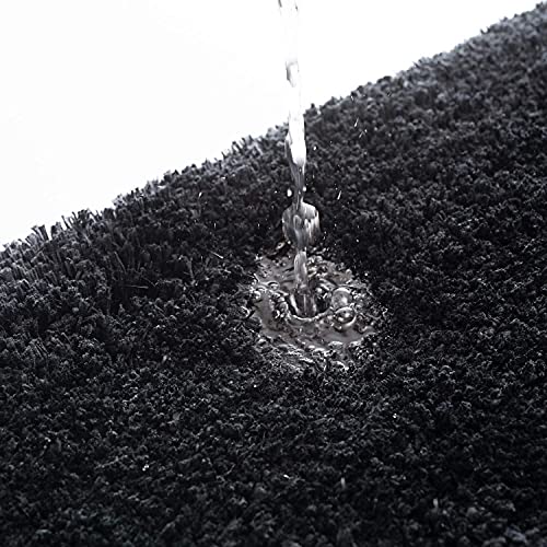 Image of Shaggy Floor Carpets for Living Room, Elegant Bed Side Runner, Modern Carpets for Bedroom, Tempel Carpet,Drawing Carpet,(2x5 Feet, Black)