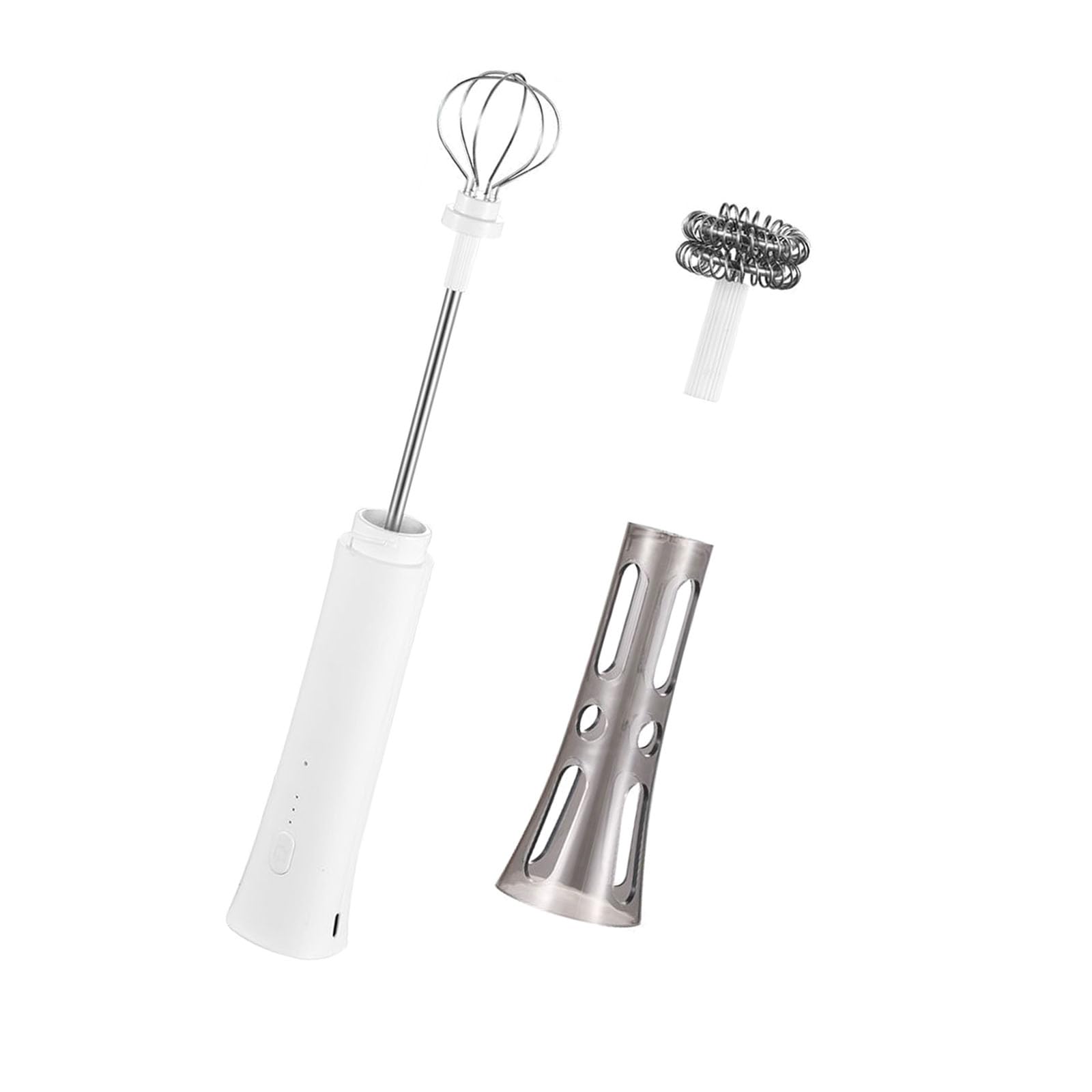 Jazuaiao Multi Purpose Milk Frother with Twin Stainless Steel Whisk for Coffee and Eggs Multipurpose Drink Mixer