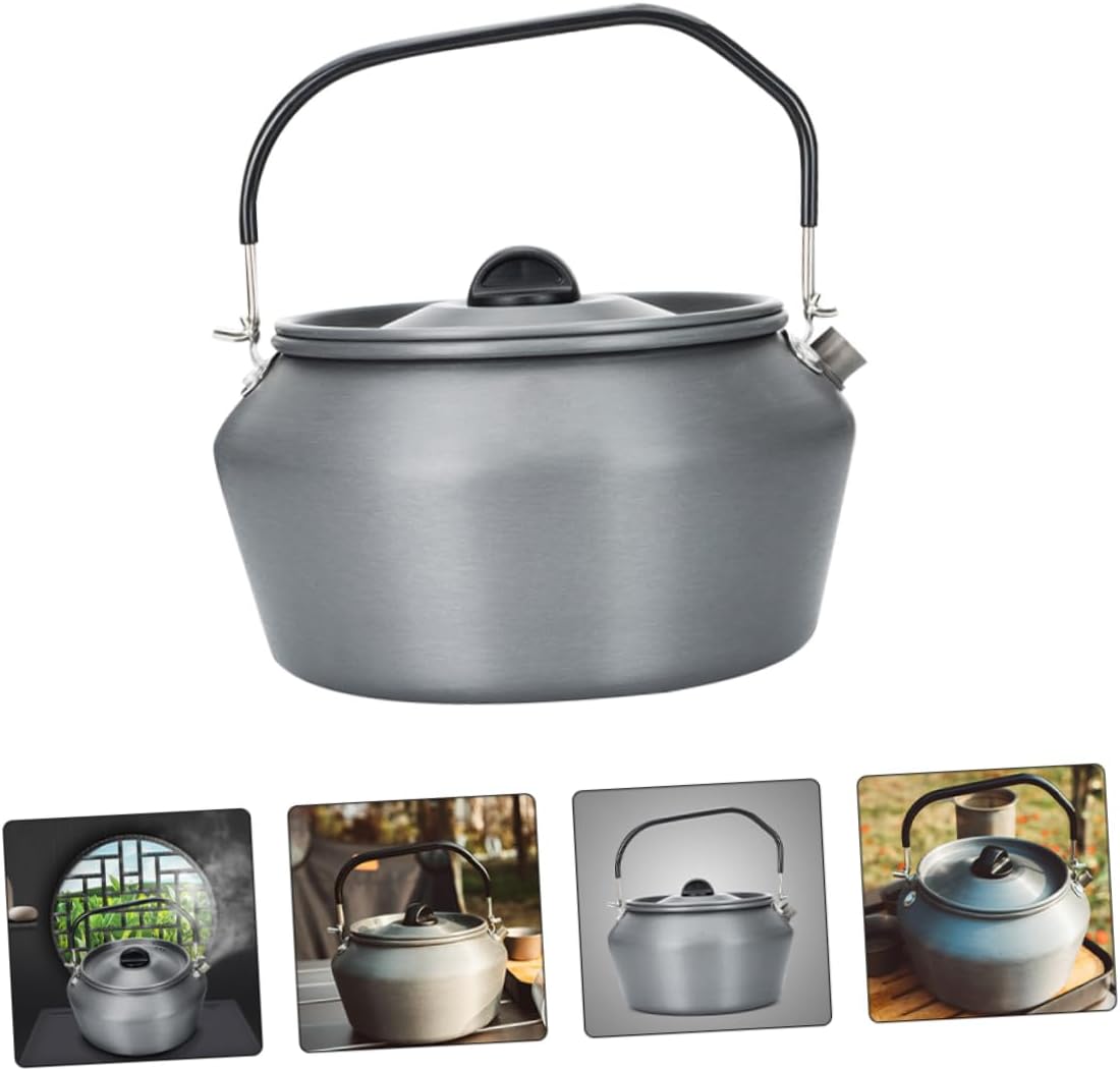 1pc Portable Outdoor Kettle Lightweight Teapot for Camping Hiking and Picnics Quick Boil Smooth Pour Design for Travel and Outdoor Cooking