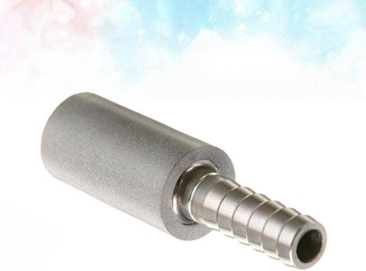 VICASKY Aeration Stone for Even Diffusion of Bubbles with Inline Connection Stainless Steel 0.5mm Carbonation Beer Brewing Tool for Home Brewing and Wine Making