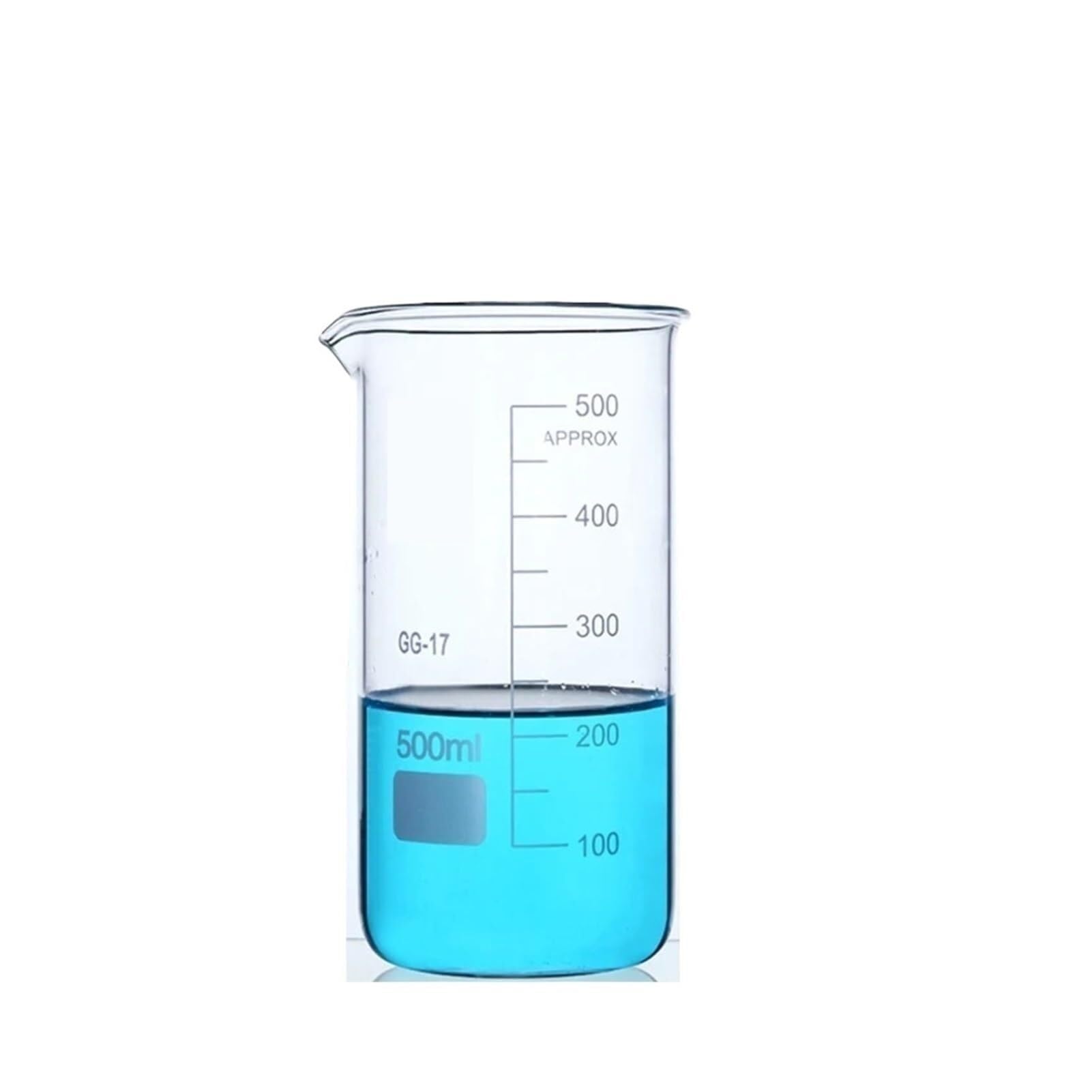 una botella hirviendo, Vaso graduado de vidrio de borosilicato de alta graduación for laboratorio, de forma alta. Equipo de laboratorio.(250mL 4pcs)