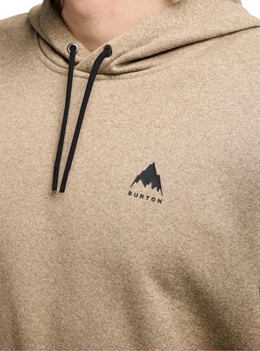 Image of Burton Men's Oak Pullover Hoodie - Technical Sweatshirt w /Quick-Drying Fleece & Thumbhole Cuffs