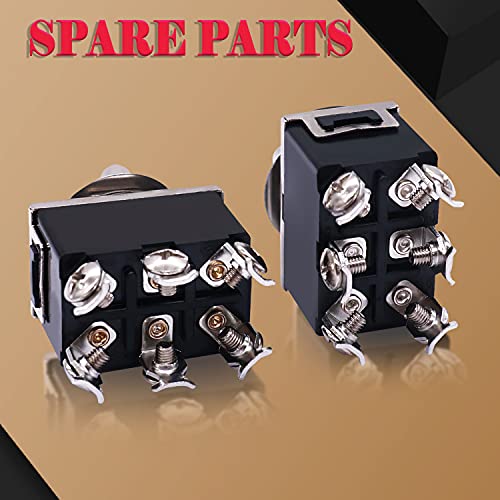 Twidec ON-OFF-ON 3Pcs Heavy Duty Rocker Toggle Switch 16A 250V Ac Dpdt 3 Position 6 Pin On/Off/On Switch thumb #3