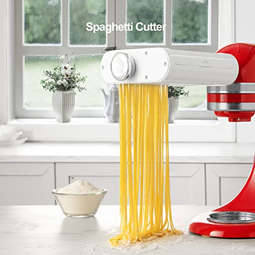 Antree 3-in-1 Roller- und Schneide-Aufsatz-Set für KitchenAid Standmixer, inklusive Nudelblech-Roller, Spaghetti, Fettuccine Cutter Maker, Zubehör und Reinigungsbürste und Pasta Trockengestell - Image 5