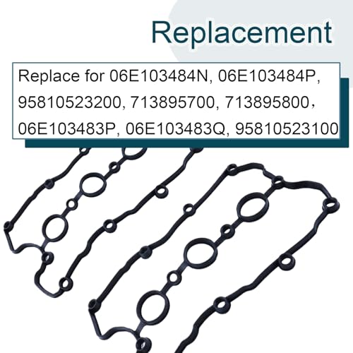 Image of Engine Valve Cover Gasket Set Compatible with Audi A5 Quattro A6 Quattro A7 Quattro A8 Quattro Q5 Q7 S5 SQ5 S4 A5 A6 Q5 Porsche Volkswagen Touareg,Replace for 713895700 713895800