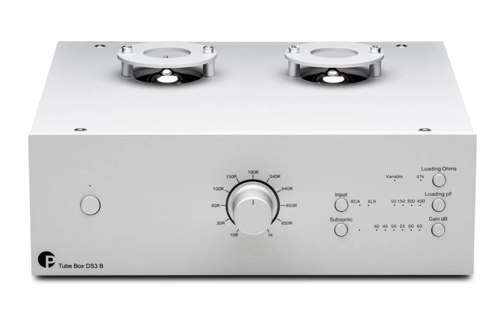 Pro-Ject Tube Box DS3 B Dual-Mono True Balanced Röhren-Phono-Vorverstärker (Silber)