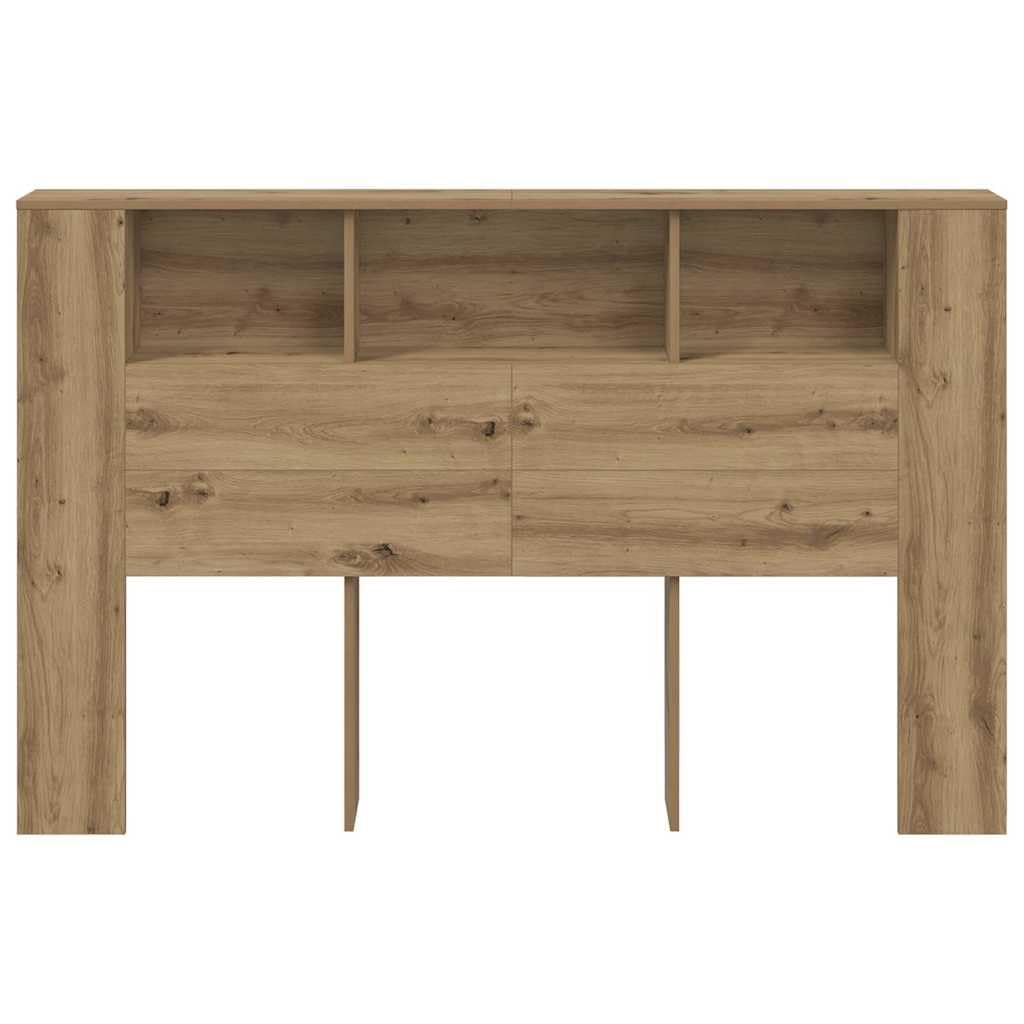 vidaXL Armoire à tête de lit Chêne Artisanal 160 x 18,5 x 103,5 cm Bois d'ingénierie