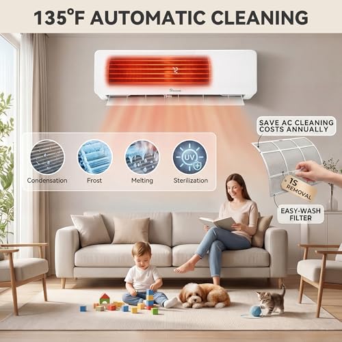 Image of YITAHOME 18000 BTU Mini Split AC /Heating System, Ductless Mini Split Air Conditioner Heat Pump,230V 20 SEER2 Energy Efficient Inverter AC Unit,Wifi Enabled Compatible with Alexa for Apartment, Garage