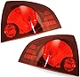Evan-Fischer Tail Light Assembly Compatible with 2004-2006 Nissan Sentra Halogen Red Lens Set of 2 Passenger and Driver Side