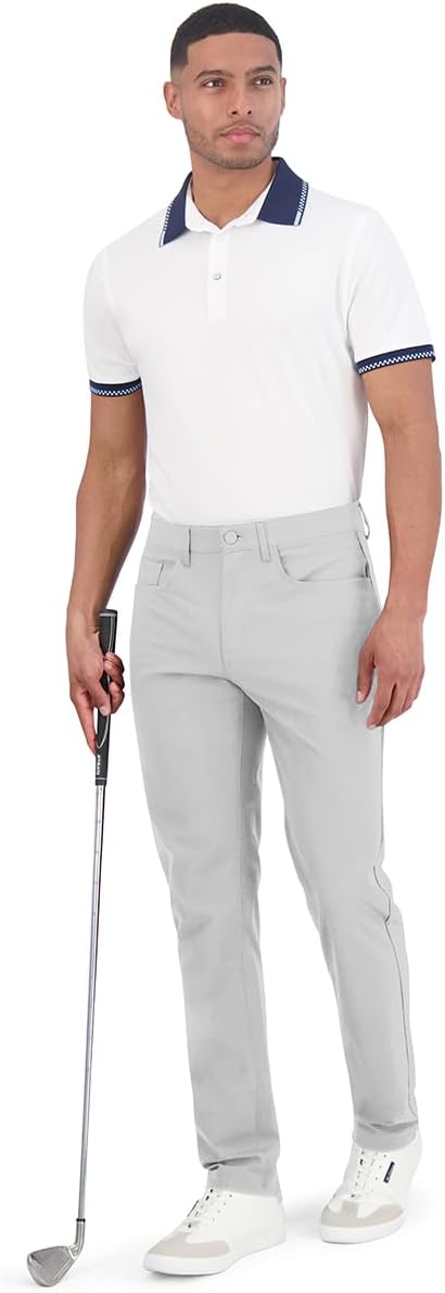 Ben Sherman Men's Performance Golf Pants – Four-Way Stretch, Quick-Dry, Wrinkle-Resistant Casual Pants, Grip Waistband, Frost, 32 X 30 - Image 5