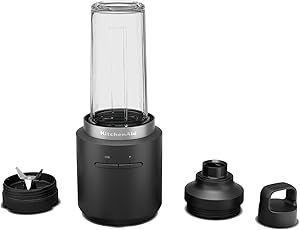 Kitchenaid Kitchenaid Go – Frullatore portatile per frullati e bevande ghiacciate, senza BPA, 473 ml, senza batteria, colore nero