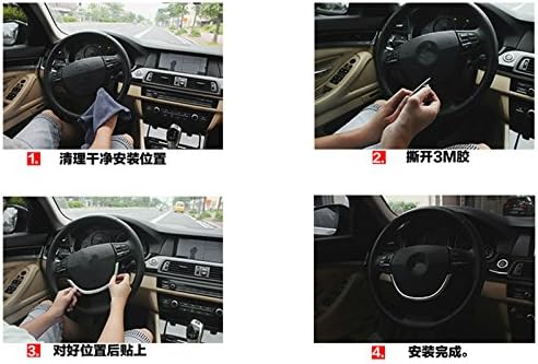 Inner Steering Wheel Sequins Cover Trim 1pcs for BMW 7 Series F01 2010-2015