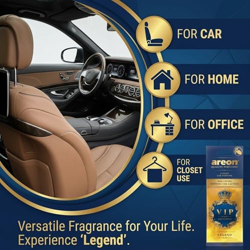 Image of AREON VIP - Hanging Cardboard Air Freshener for Car, Home & Office - Premium Cologne CAR Perfume Air Freshener with Natural Fragrances - Long Lasting, Fresh, Luxurious Scent - Stylish Design - LEGEND,