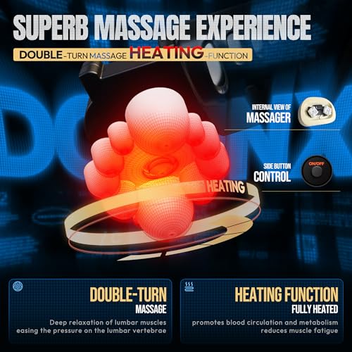 Dowinx Gaming Chair with Heated Massage Lumbar Support, Big and Tall Gaming Chair with Pocket Spring Cushion and Footrest,Ergonomic Gamer Chairs for Adult, 330lbs, Brown - Image 5