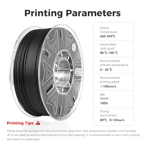 Image of Creality Hyper PAHT-CF 3D Printing Filament 1.75mm, Carbon Fiber Reinforced Nylon High Temp Filament, High-Performance, Corrosion Resistance 2.2LB /Spool for Most 3D Printers