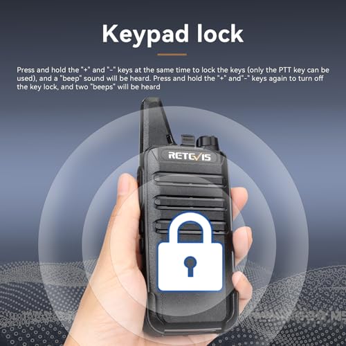 undefined Retevis RT22 Walkie Talkies Rechargeable,Long Range Two Way Radio,2 Way Radio for Adults, Handsfree VOX Mini, for Business Office School Church Restaurant Retail(Black,10 Pcs, 5 Box) の商品画像 6