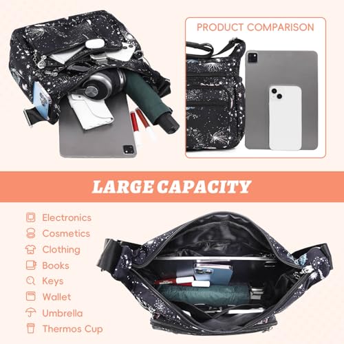 YouNuo Cross body Purse, Nylon Crossbody Bags for Women with Pockets and Compartments, Waterproof Crossbody Shoulder Handbags4