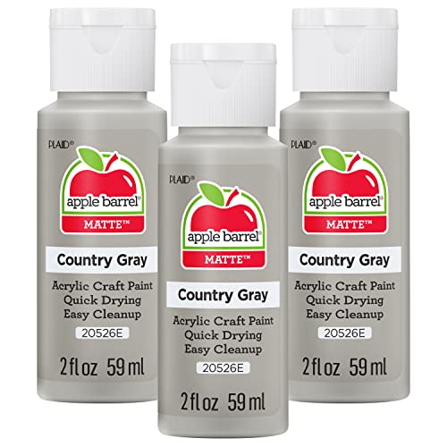 Apple Barrel Acrylic Paint, Country Grey (Pack of 3) 2 oz, 20526EA- (Pack of 3)