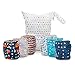 Simple Being Reusable Cloth Diapers, Double Gusset One Size Adjustable Washable Soft Absorbent Waterproof Cover Eco-Friendly Unisex Baby Girl Boy with six 4-Layers Microfiber Inserts (Outer Space)