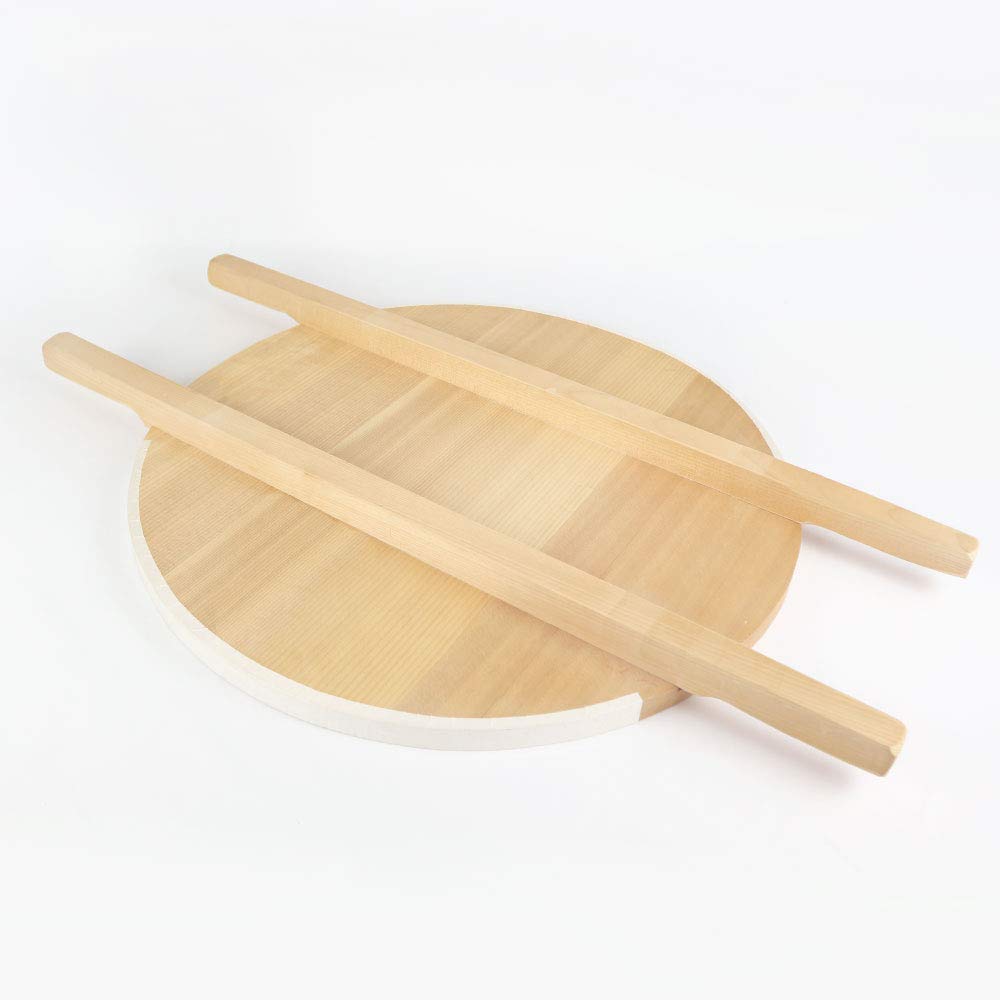 Amazon｜木製 鍋蓋 58cm 厚手 二本取手木ブタ そば釜ふた そば釜蓋