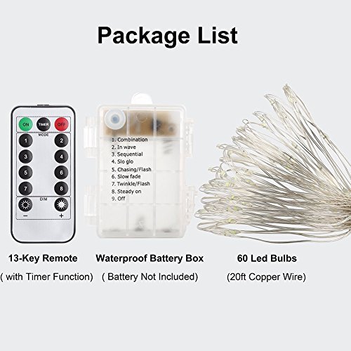 Gdealer 2 pezzi catena luminosa esterno 6 m 60 LED...