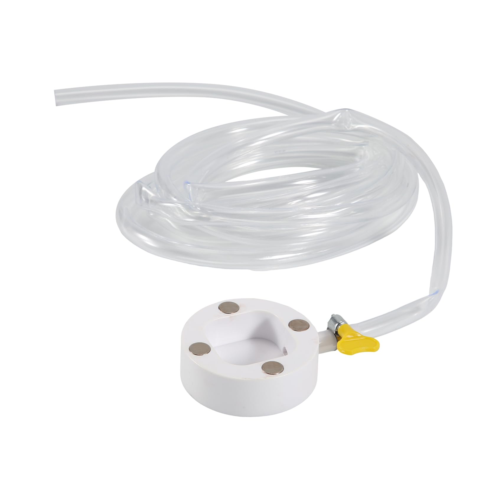 Aundhegrtt Magnetic for Window AC Drain Kit, 12FT Clear Condensation Hose with Clamp, for Window& Mini Split Units-Magnetic Adapter Included