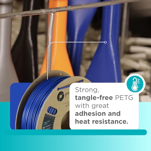 Image of Polymaker PETG Filament 1.75mm, 1kg Blue, 3D Printer Filament, PolyLite PETG, Cardboard Spool