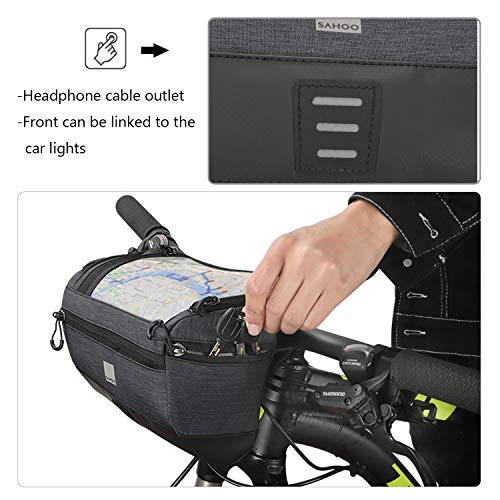 Arcenciel Bike Handlebar Bags Bicycle Front Basket Waterproof Cycling Storage Pouch With Biking Transparent Touch Screen Phone Holder For Mtb #TOP2