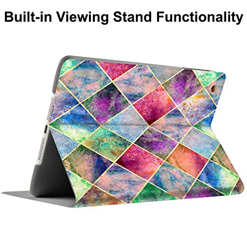 Image of DuraSafe Cases for iPad Pro 11 inch 2nd Gen Folio Printed Case A2228 MY232HN /A A2068 A2230 MXDC2HN /A MXDE2HN /A MXDD2HN /A MXDF2HN /A A2231 MY332HN /A MY342HN /A MXEW2HN /A MXEY2HN /A - Diamond Grid