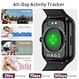 Smart Watch for Men Women Answer/Make Calls, 1.96" Fitness Watch, Fitness Tracker with Heart Rate Sleep Monitor, Step Counter, 110+ Sports Activity Trackers, IP68 Waterproof Smartwatch for Android iOS - Image 4
