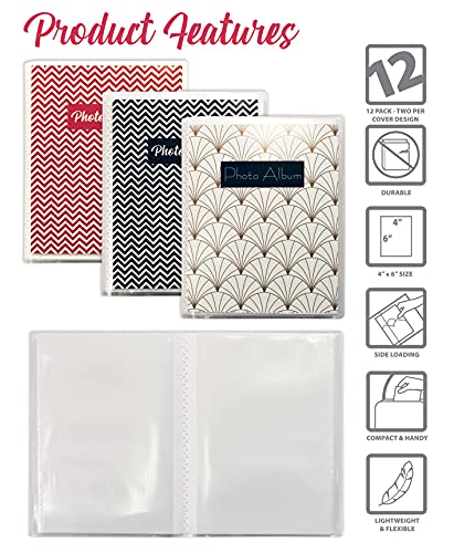 Better Office Products Mini-Fotoalbum für 48 Fotos, 10,2 x 15,2 cm, transparenter Einband mit herausnehmbaren dekorativen Einsätzen, für 48 Fotos, 12 Stück – Bild 4