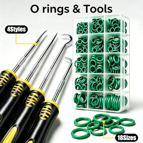 Image of TWTADE 7 Set Car A /C Repair Kit - R134A Valve Core Remover Installer Tool Kit, AC Valve Core & Valve Cap Kit, AC Gasket Seal & O Ring, A /C Fuel Line Disconnect Tool for Air Conditioner System